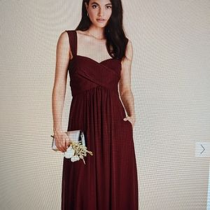 Maroon empire waist dress - Birdy Grey 'Maria'